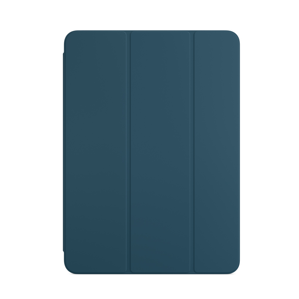 Pilt pple | Smart Folio | Marine Blue | Folio | for iPad Air (4th, 5th generation) | Polyurethane | The Smart Folio for iPad Air is thin and light and offers front and back protection for your device. It automatically wakes your iPad when opened and puts it to sleep when closed. The Smart Folio attaches magnetically, and you can easily fold it into different positions to create a stand for reading, vie