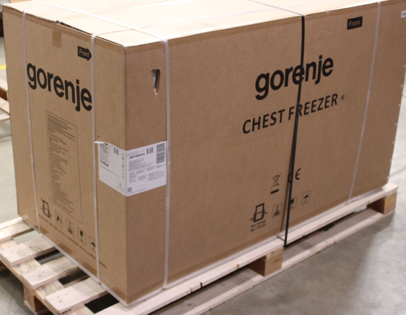 Pilt SALE OUT. Gorenje Freezer FH43EAW, Energy efficiency class E, Chest, Free standing, Height 85.8 cm, Total net capacity 440 L, White | Gorenje Freezer | FH43EAW | Energy efficiency class E | Chest | Free standing | Height 85.8 cm | Total net capacity 440 L | Display | White | DAMAGED PACKAGING, DENT , DAMAGED PAINT, SCRATCHED