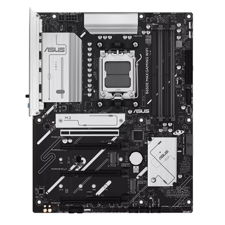 Pilt Asus B650E MAX GAMING WIFI | Processor family AMD | Processor socket AM5 | DDR5 | Supported hard disk drive interfaces SATA, M.2 | Number of SATA connectors 4