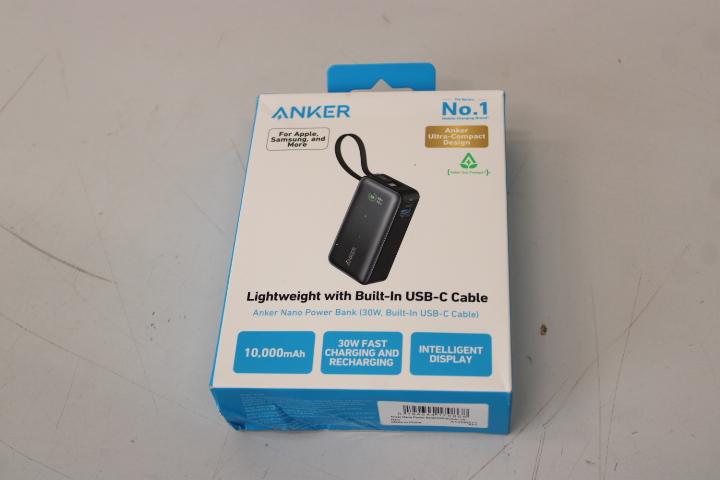 Pilt SALE OUT. Anker 545 Nano Power Bank 10000mAh, PD 30W, Black | Anker | 545 Nano Power Bank | A1259G11 | 10000 mAh | Black | DAMAGED PACKAGING
