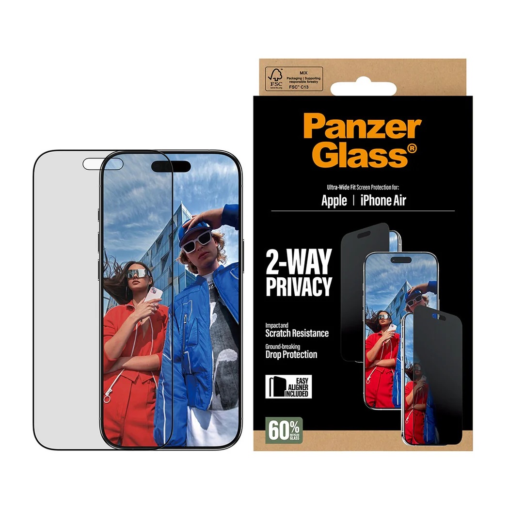 Pilt PanzerGlass Screen protector | Apple | iPhone Air | Glass | Transparent | Ultra-Wide Fit w. EasyAligner