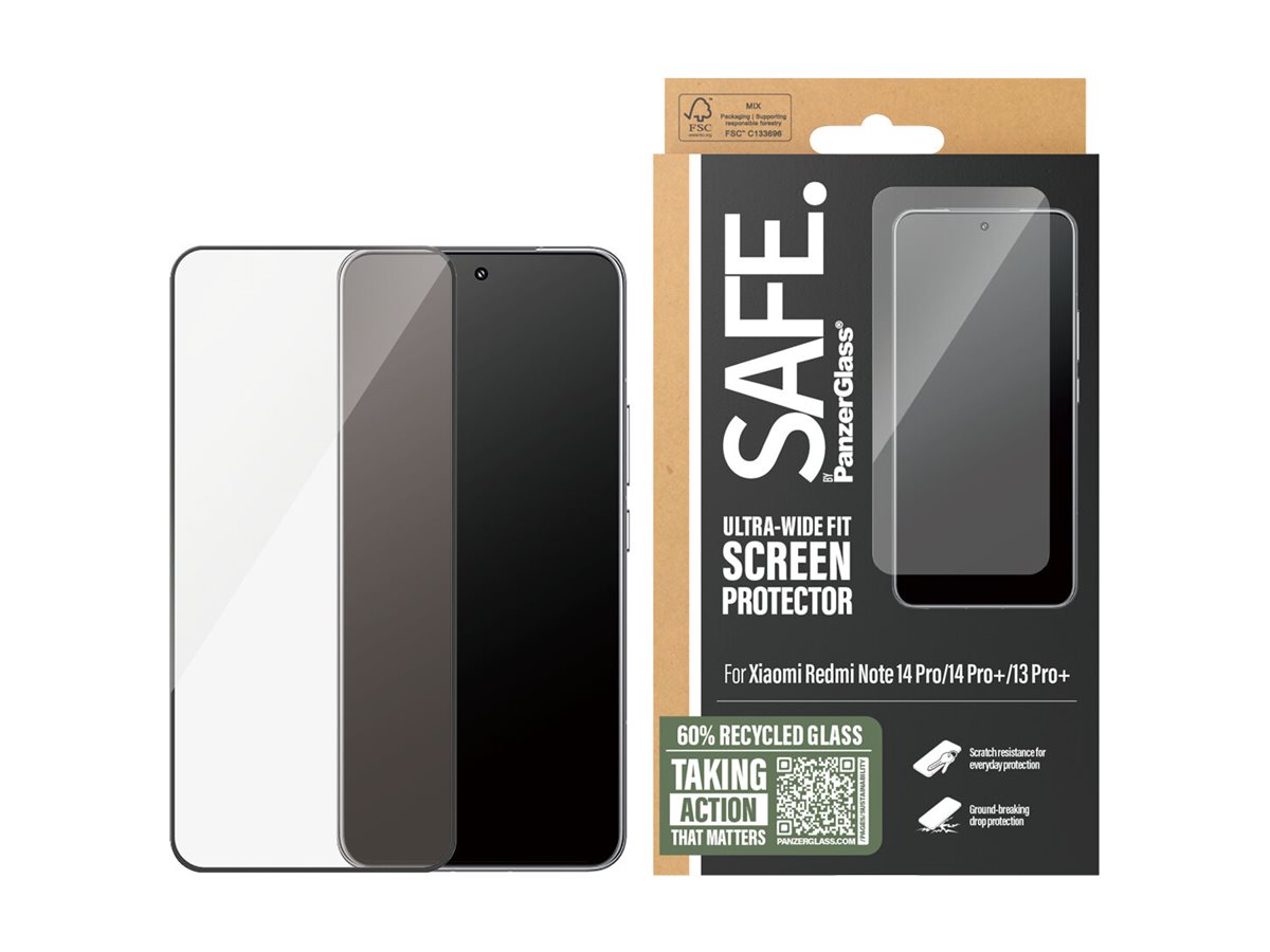 Pilt SAFE.PanzerGlass Screen Protector Xiaomi Redmi Note 14 Pro|14 Pro+|13 Pro+|Ultra-Wide Fit | PanzerGlass