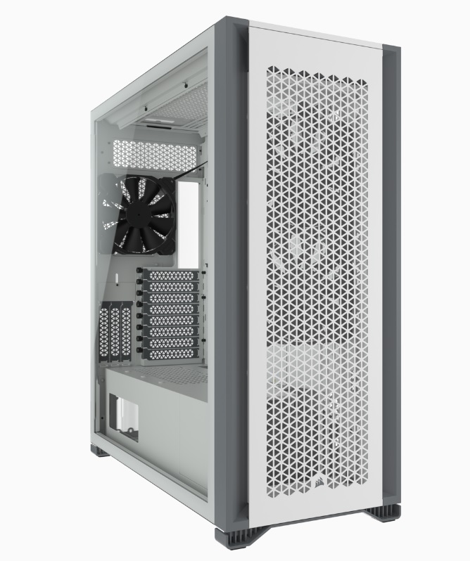 Pilt Corsair | Tempered Glass PC Case | 7000D AIRFLOW | Side window | White | Full-Tower | Power supply included No | ATX