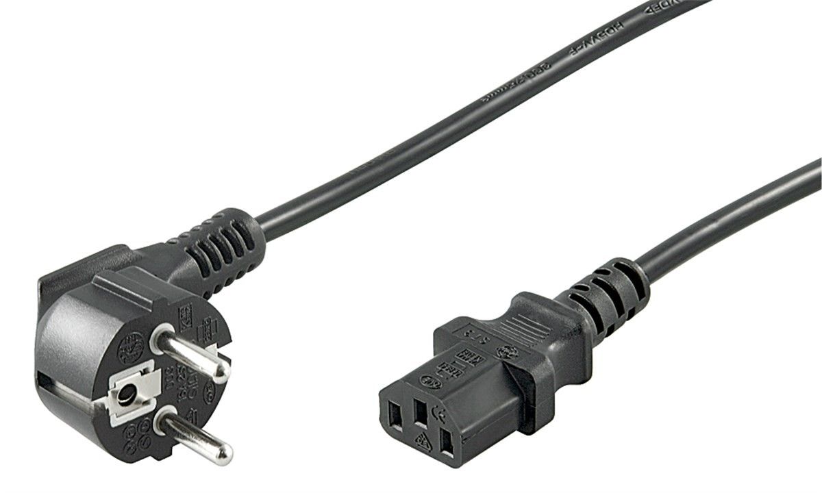 Pilt Goobay | Cold-device connection cord, angled | Black