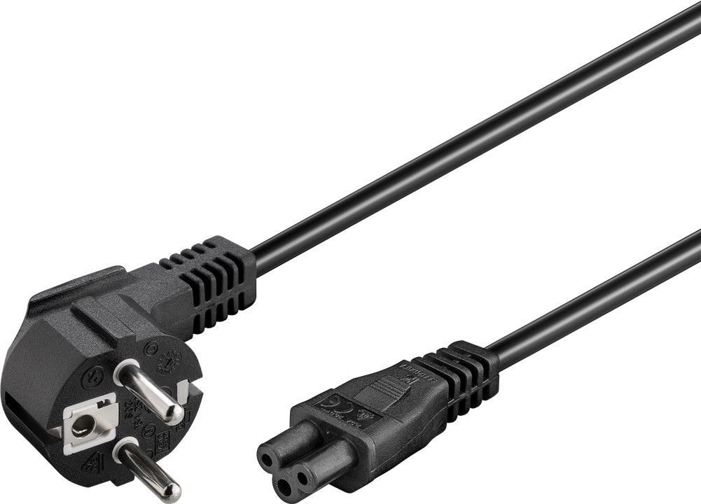 Pilt Goobay | Power supply cord (CEE/7/7 to mickey), angled | 68004 | Black