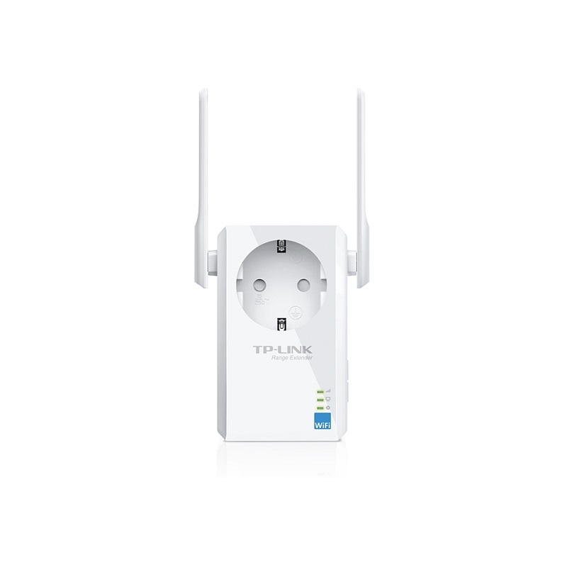 Pilt TP-LINK | Extender with AC Passthrough | TL-WA860RE | 10/100 Mbit/s | Ethernet LAN (RJ-45) ports 1 | 802.11n | 2.4GHz | Wi-Fi data rate (max) 300 Mbit/s | Extra socket