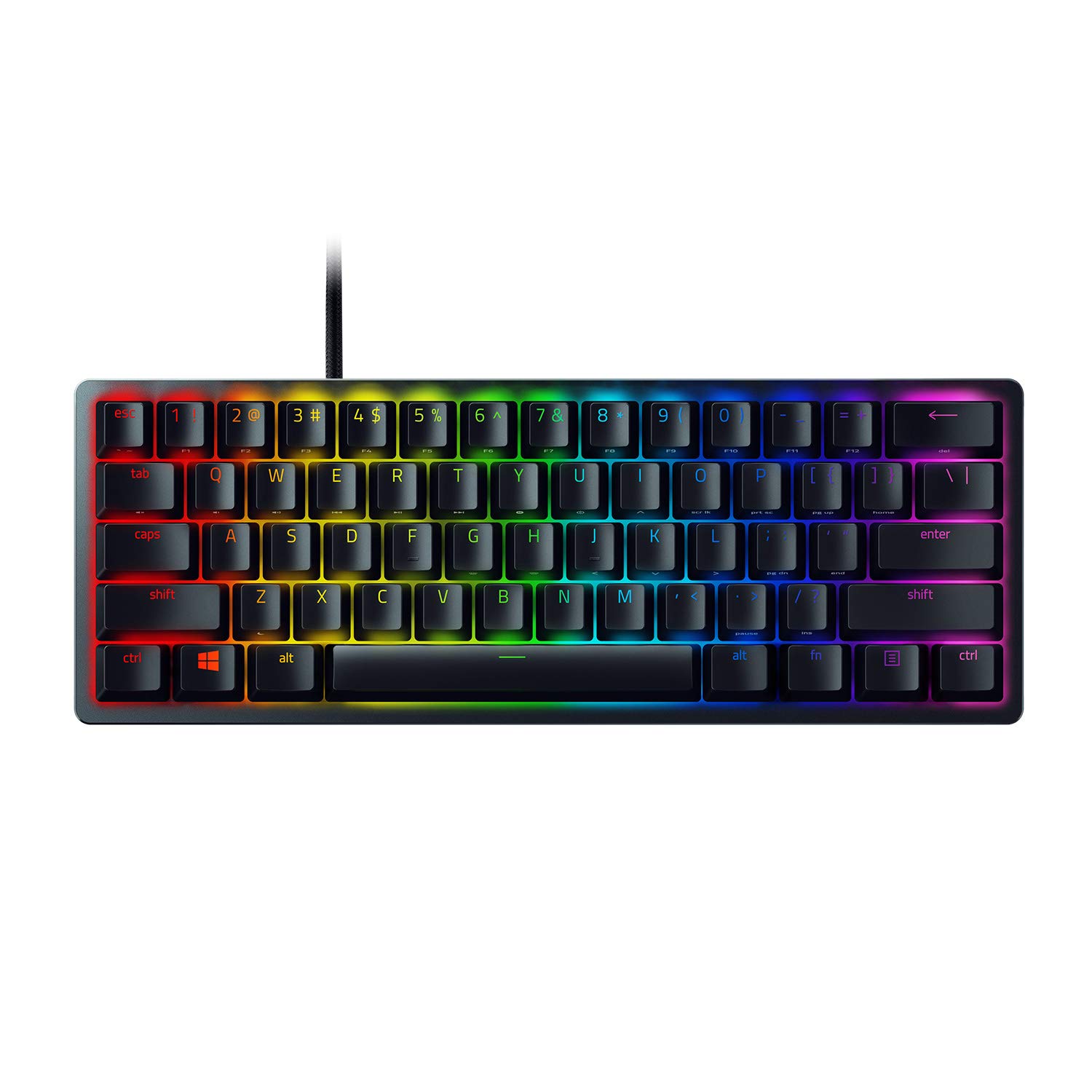 Pilt Razer | Huntsman Mini | Gaming keyboard | Wired | RGB LED light | US | Linear Optical RED