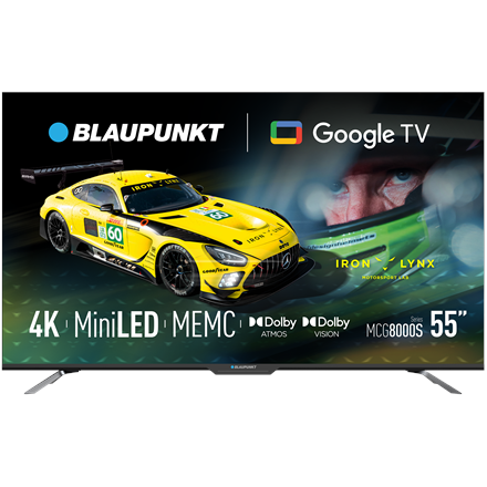 Pilt Blaupunkt Mini LED TV | 55MCG8000S | 55 | Smart TV | Google TV | Black