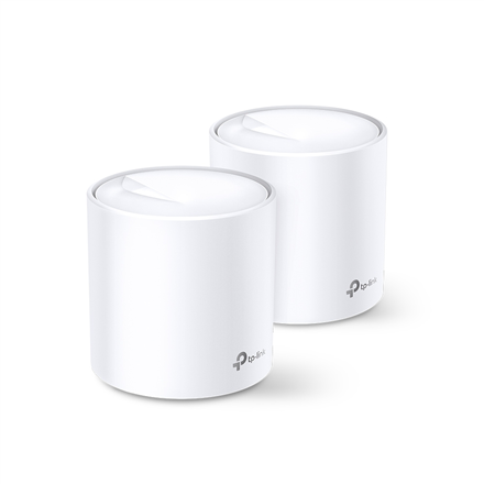 Pilt Whole Home Mesh Wi-Fi 6 System | Deco X50 (2-pack) | 802.11ax | 574+2402 Mbit/s | Mbit/s | Ethernet LAN (RJ-45) ports 3 | Mesh Support Yes | MU-MiMO Yes | No mobile broadband | Antenna type Internal