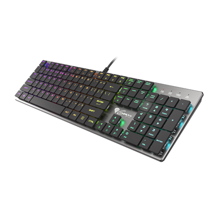 Pilt GENESIS THOR 420 Gaming Keyboard, US Layout, Wired, Silver Genesis | THOR 420 | Gaming keyboard | RGB LED light | US | Silver | Wired | 1.65 m