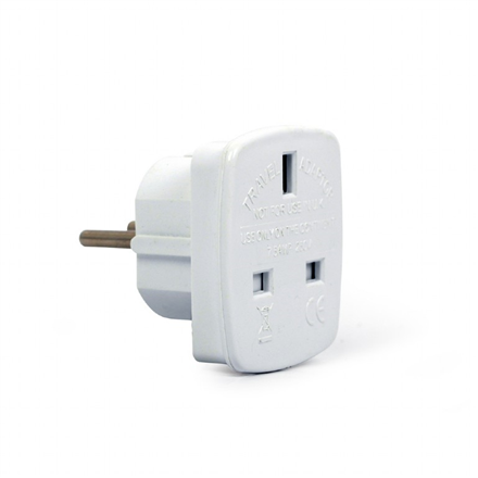 Pilt Gembird | AC power adapter, UK socket to EU Schuko plug, 7.5 A | Travel adapter