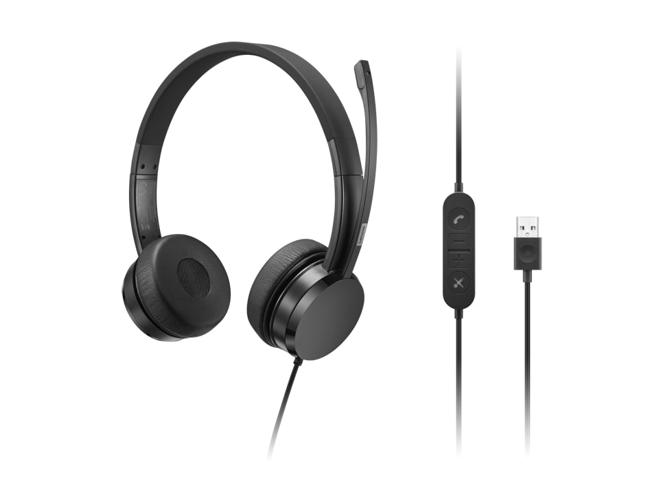 Pilt Lenovo | USB-A Stereo Headset with Control Box | Wired | On-Ear