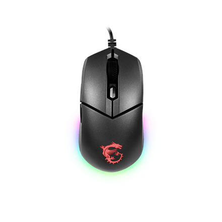 Pilt MSI Clutch GM11 Gaming Mouse, Wired, Black MSI | Clutch GM11 | Optical | Gaming Mouse | Black | Yes