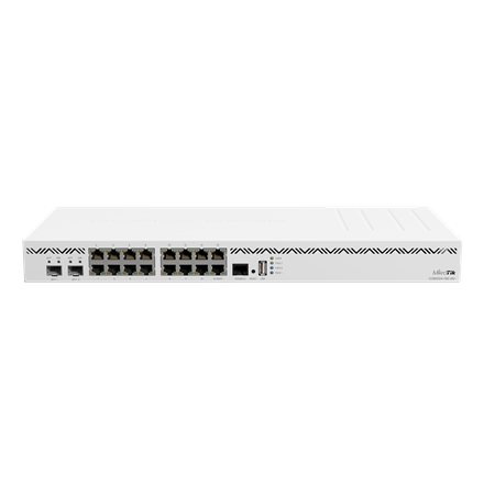 Pilt Mikrotik Cloud Core Router CCR2004-16G-2S+, 2x10G SFP+ ports, 16x Gigabit LAN ports, 1x RJ45 Serial port, 4 core CPU, 4 GB RAM, Dual redundant power supply, CPU and PCB temperature monitor, RouterOS L6 | Cloud Core Router | CCR2004-16G-2S+ | No Wi-Fi | Mbit/s | Mbit/s | Ethernet LAN (RJ-45) ports | Mesh Support | MU-MiMO | Antenna type | 1 | 12 month(s)