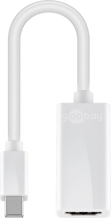 Pilt Goobay | White | Mini DisplayPort/HDMI adapter cable 1.1 | 51729 | Mini DisplayPort male | HDMI female (Type A)