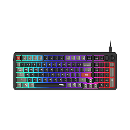 Pilt MSI FORGE GK110 US | Gaming keyboard | Wired | US | Black | USB 2.0 | Membrane