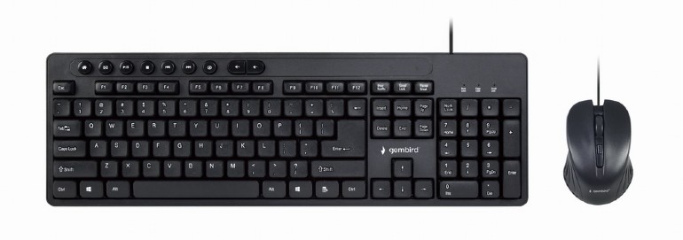 Pilt Gembird | Multimedia desktop set | KBS-UM-04 | Keyboard and Mouse Set | Wired | Mouse included | US | Black | g