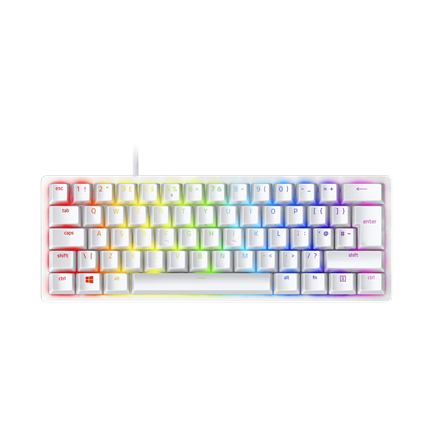 Pilt Razer | Optical Gaming Keyboard | Huntsman Mini 60% | Gaming keyboard | RGB LED light | RU | Wired | Mercury | USB-C | Red Switch