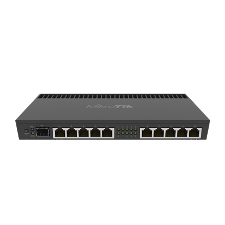 Pilt ikrotik Wired Ethernet Router RB4011iGS+RM, Quad-core 1.4Ghz CPU, 1GB RAM, 512 MB, 1xSFP+, 1xSerial console port, PCB Temperature and Voltage Monitor, IP20, Cage and Desktop Case with Rack Ears, RouterOS L5 | Enthernet Router | RB4011iGS+RM | No Wi-Fi | Mbit/s | 10/100/1000 Mbit/s | Ethernet LAN (RJ-45) ports 10 | Mesh Support No | MU-MiMO No | No mobile broadband | Antenna type No antenna | 12 mo