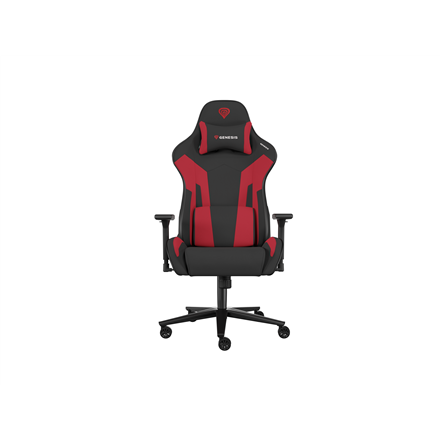 Pilt mm | Backrest upholstery material: Fabric, Eco leather, Seat upholstery material: Fabric, Base material: Metal, Castors material: Nylon with CareGlide coating | Black/Red