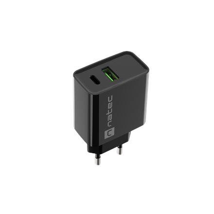 Pilt Natec Ribera USB Charger, 1xUSB-A, 1x USBD-C, 200 W | NUC-2062