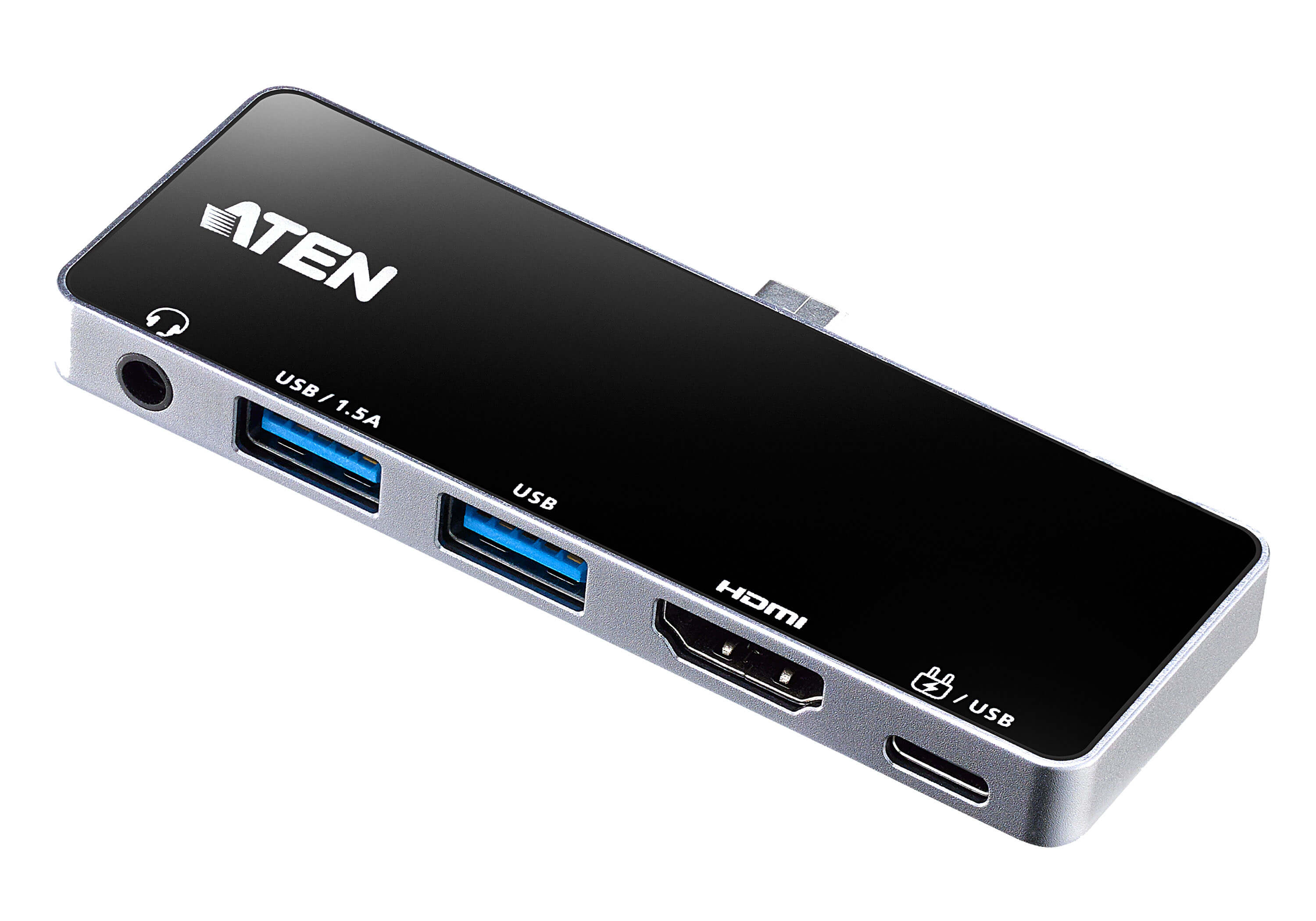 Pilt Aten UH3238 USB-C Travel Dock with Power Pass-Through Aten | USB-C Travel Dock with Power Pass-Through | UH3238-AT | Dock | Ethernet LAN (RJ-45) ports | VGA (D-Sub) ports quantity | DisplayPorts quantity | USB 3.0 (3.1 Gen 1) Type-C ports quantity | USB 3.0 (3.1 Gen 1) ports quantity | USB 2.0 ports quantity | HDMI ports quantity | Warranty  month(s)