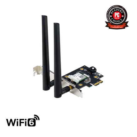 Pilt ASUS  PCE-AX3000  (802.11ax) AX3000 Dual-Band PCIe Wi-Fi 6 | Asus