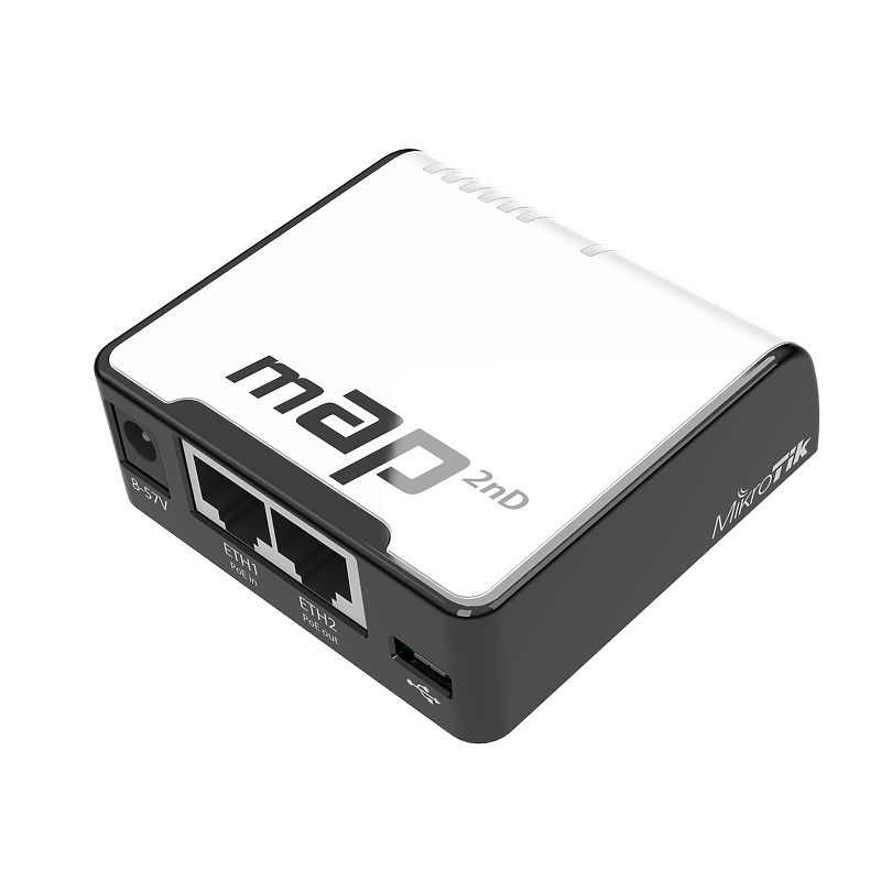 Pilt MikroTik | mAP RBmAP2nD | 802.11n | 10/100 Mbit/s | Ethernet LAN (RJ-45) ports 2 | MU-MiMO No | PoE in/out