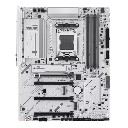 Pilt Asus B650E MAX GAMING WIFI W | Processor family AMD | Processor socket AM5 | DDR5 | Supported hard disk drive interfaces SATA, M.2 | Number of SATA connectors 4