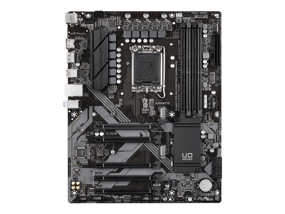 Pilt Gigabyte | B760 DS3H DDR4 1.0 M/B | Processor family Intel | Processor socket  LGA1700 | DDR4 DIMM | Memory slots 4 | Supported hard disk drive interfaces 	SATA, M.2 | Number of SATA connectors 4 | Chipset Intel B760 Express | ATX