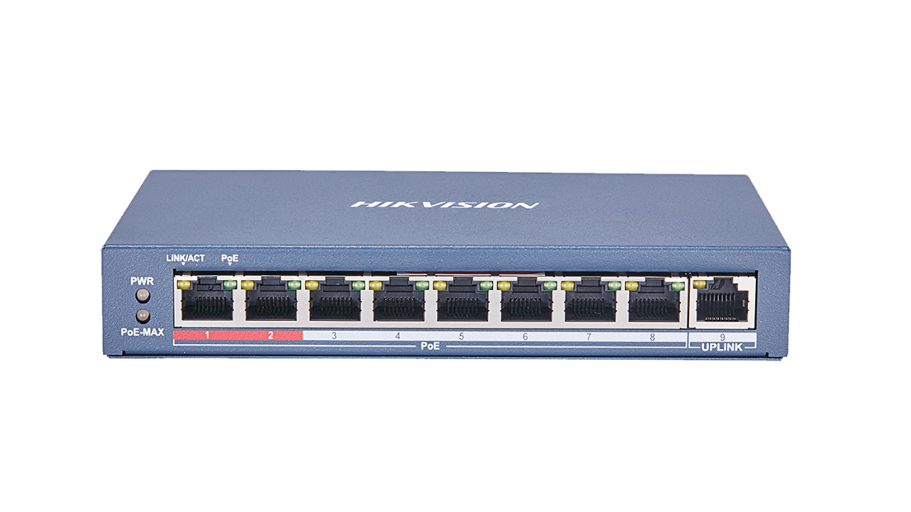 Pilt Hikvision | 8-Port Gigabit Switch | DS-3E0109P-E(C) | Unmanaged | Desktop | 1 Gbps (RJ-45) ports quantity | 10 Gbps (RJ-45) ports quantity | SFP ports quantity | SFP+ ports quantity | Combo ports quantity | PoE ports quantity | PoE+ ports quantity | PoE/Poe+ ports quantity 8 | Power supply type | month(s)