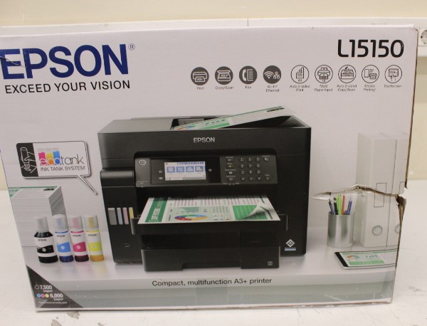 Pilt SALE OUT. Epson EcoTank L15150 Pint Scan Copy Fax | Epson EcoTank L15150 | Inkjet | Colour | Multicunctional Printer | A3+ | Wi-Fi | Black | DAMAGED PACKAGING