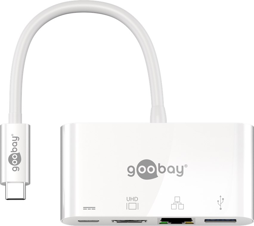 Pilt Goobay | USB-C Multiport Adapter (HDMI + Ethernet, PD) | 62105