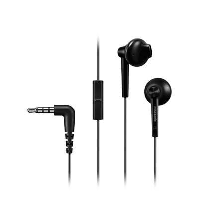 Pilt Panasonic | RP-TCM55E-K | Headphones | Wired | In-ear | Microphone | Black