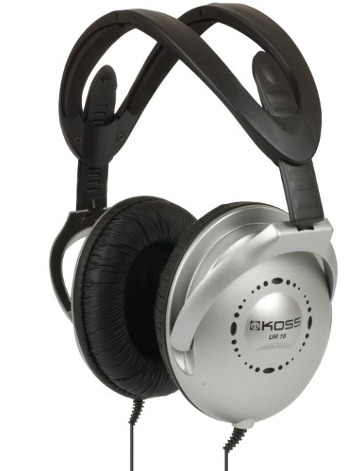 Pilt Koss | UR18 | Headphones | Wired | On-Ear | Noise canceling | Silver