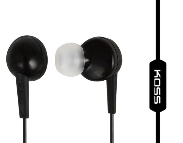 Pilt Koss | KEB6iK | Headphones | Wired | In-ear | Microphone | Black