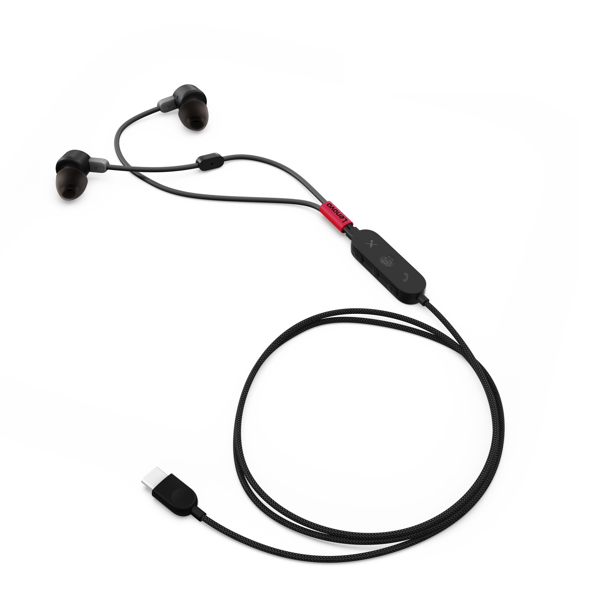 Pilt Lenovo | Go USB-C ANC In-Ear Headphones (MS Teams) | Built-in microphone | Black | USB Type-C | Wired