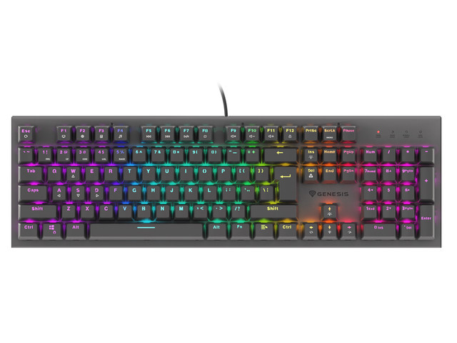 Pilt Genesis | THOR 303 | Mechanical Gaming Keyboard | RGB LED light | US | Black | Wired | USB Type-A | 1152 g | Outemu Red