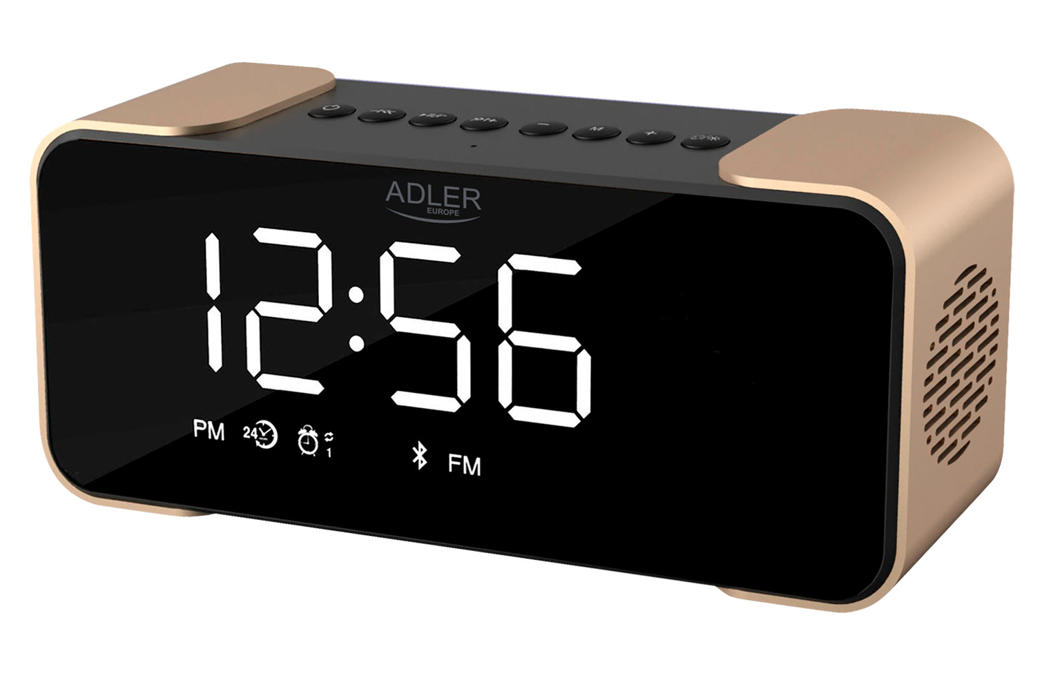 Pilt Adler | AD 1190 | Wireless alarm clock with radio | W | AUX in | Copper/Black | Alarm function