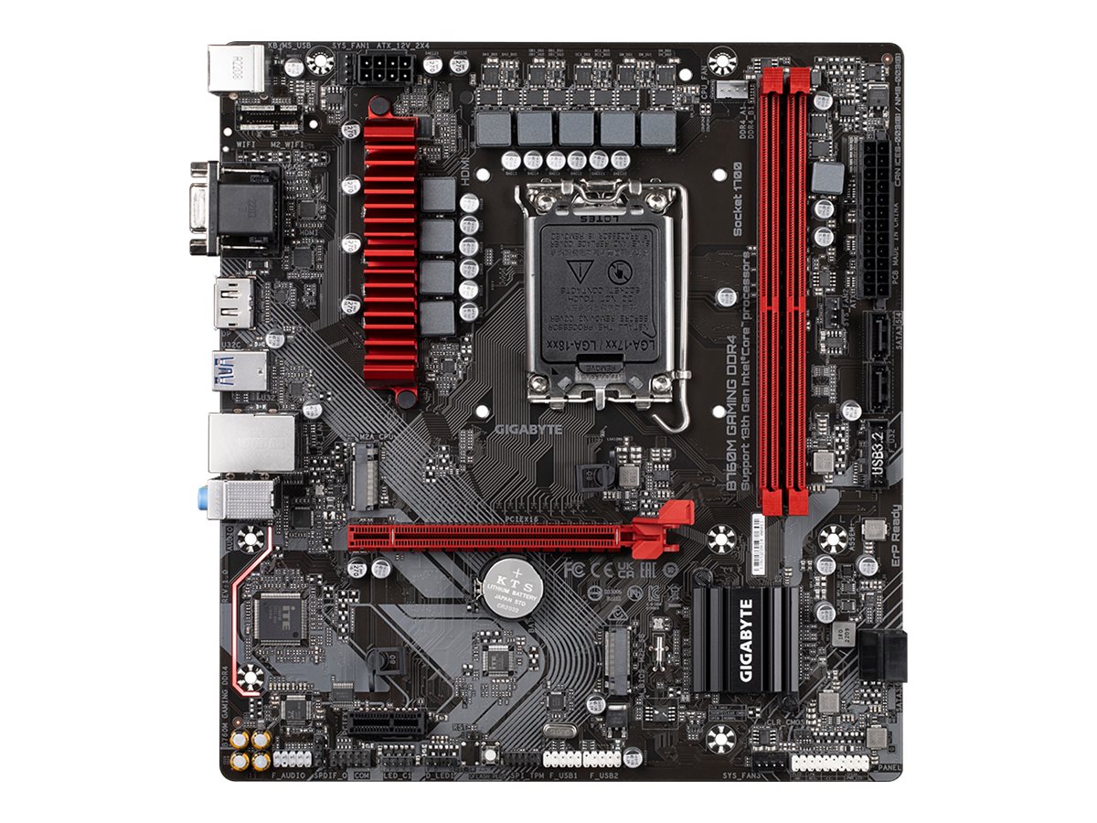 Pilt Gigabyte | B760M GAMING DDR4 1.0 M/B | Processor family Intel | Processor socket  LGA1700 | DDR4 DIMM | Memory slots 2 | Supported hard disk drive interfaces 	SATA, M.2 | Number of SATA connectors 4 | Chipset Intel B760 Express | Micro ATX