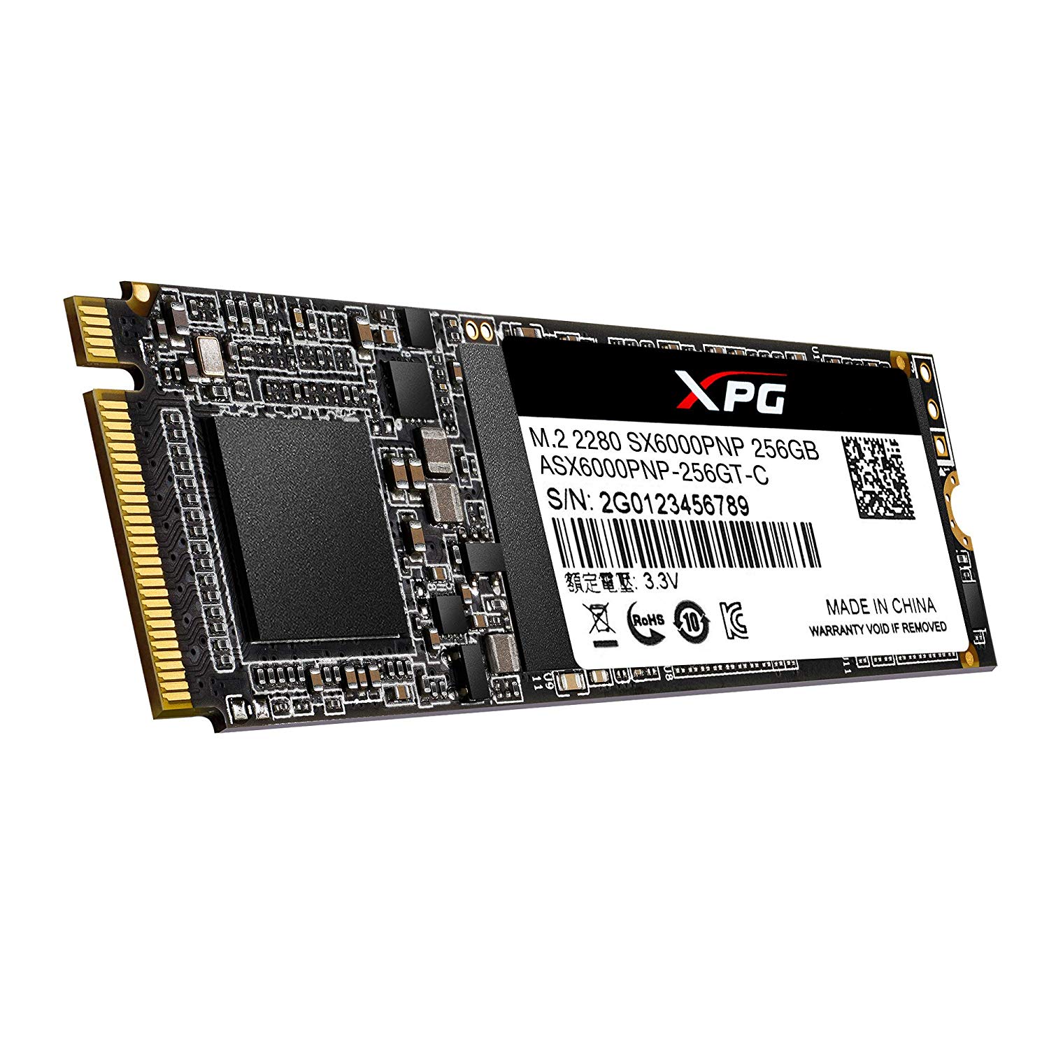 Pilt ADATA | XPG SX6000 Pro PCIe Gen3x4 | 256 GB | SSD interface M.2 NVME | Read speed 2100 MB/s | Write speed 1200 MB/s