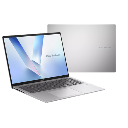 Pilt Asus Vivobook 16 M1607KA-MB150W | Cool Silver | 16 " | IPS | WUXGA | 1920 x 1200 pixels | Anti-glare | AMD Ryzen AI 5 | 330 | 16 GB | DDR5 | Solid-state drive capacity 512 GB | AMD Radeon Graphics | Windows 11 Home | 802.11ax | Bluetooth version 5.3 | Keyboard language English | Keyboard backlit | Warranty 24 month(s)