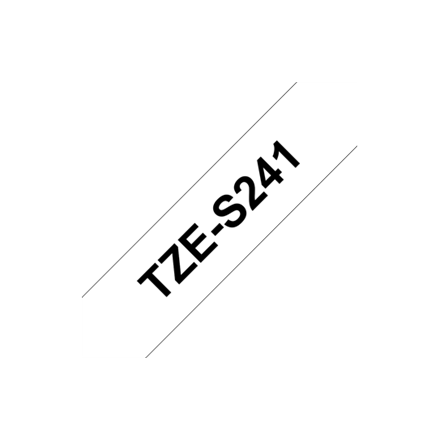 Pilt Brother | TZe-S241 Strong Adhesive Laminated Tape | Black on White | TZe | 8 m | 1.8 cm