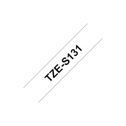 Pilt Brother | TZe-S131 Strong Adhesive Laminated Tape | Black on Clear | TZe | 8 m | 1.2 cm