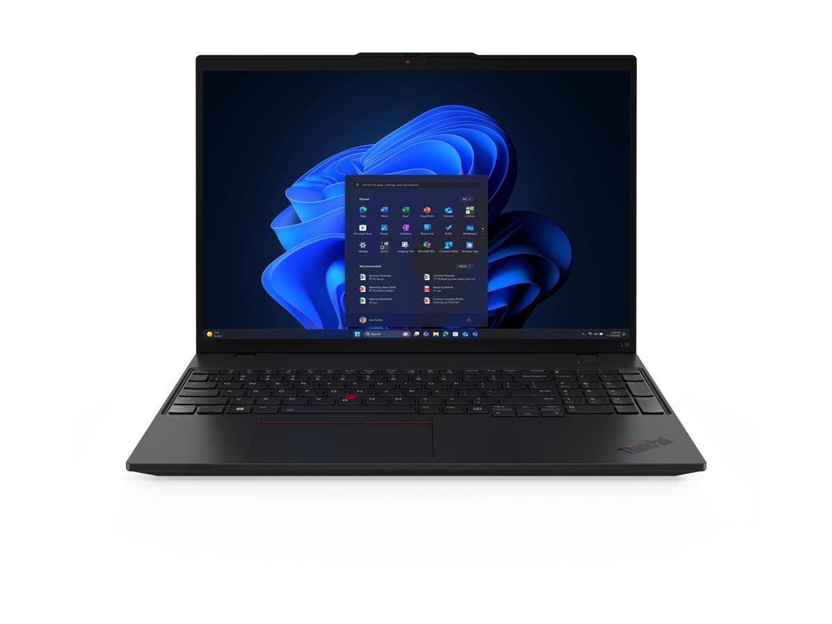 Pilt Lenovo ThinkPad L16 G2 AMD | Black | 16 " | IPS | WUXGA | 1920 x 1200 pixels | Anti-glare | AMD Ryzen 5 PRO | 215 | 16 GB | SO-DIMM DDR5 | Solid-state drive capacity 512 GB | AMD Radeon 740M Graphics | Windows 11 Pro | 802.11be | Bluetooth version 5.4 | LTE Upgradable | Keyboard language English | Keyboard backlit | Warranty 36 month(s) | Battery warranty 12 month(s)