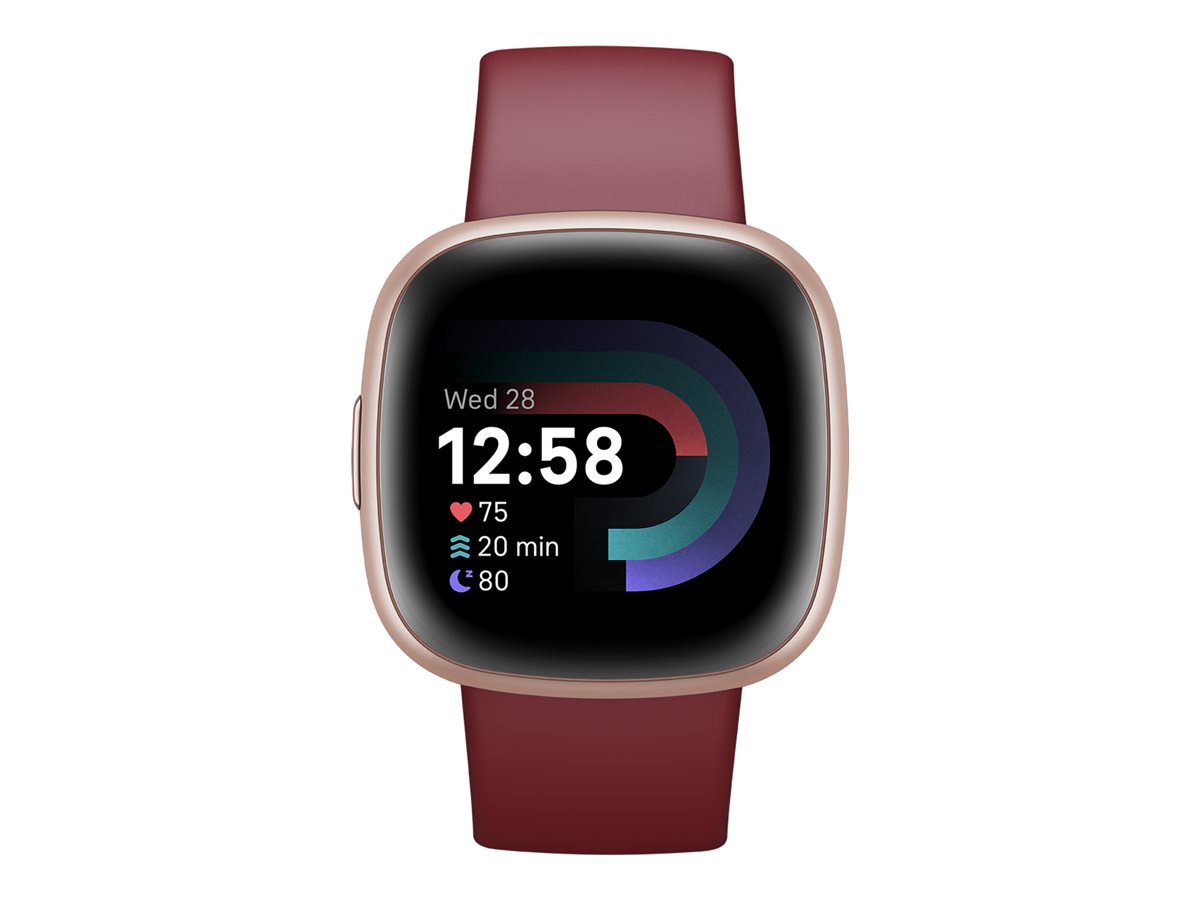 Pilt Versa 4 | Smart watch | NFC | GPS (satellite) | AMOLED | Touchscreen | Activity monitoring 24/7 | Waterproof | Bluetooth | Wi-Fi | Beet Juice/Copper Rose