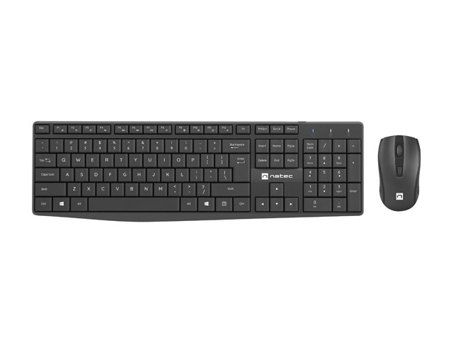 Pilt Natec | Keyboard and Mouse | Squid 2in1 Bundle | Keyboard and Mouse Set | Wireless | US | Black | Wireless connection