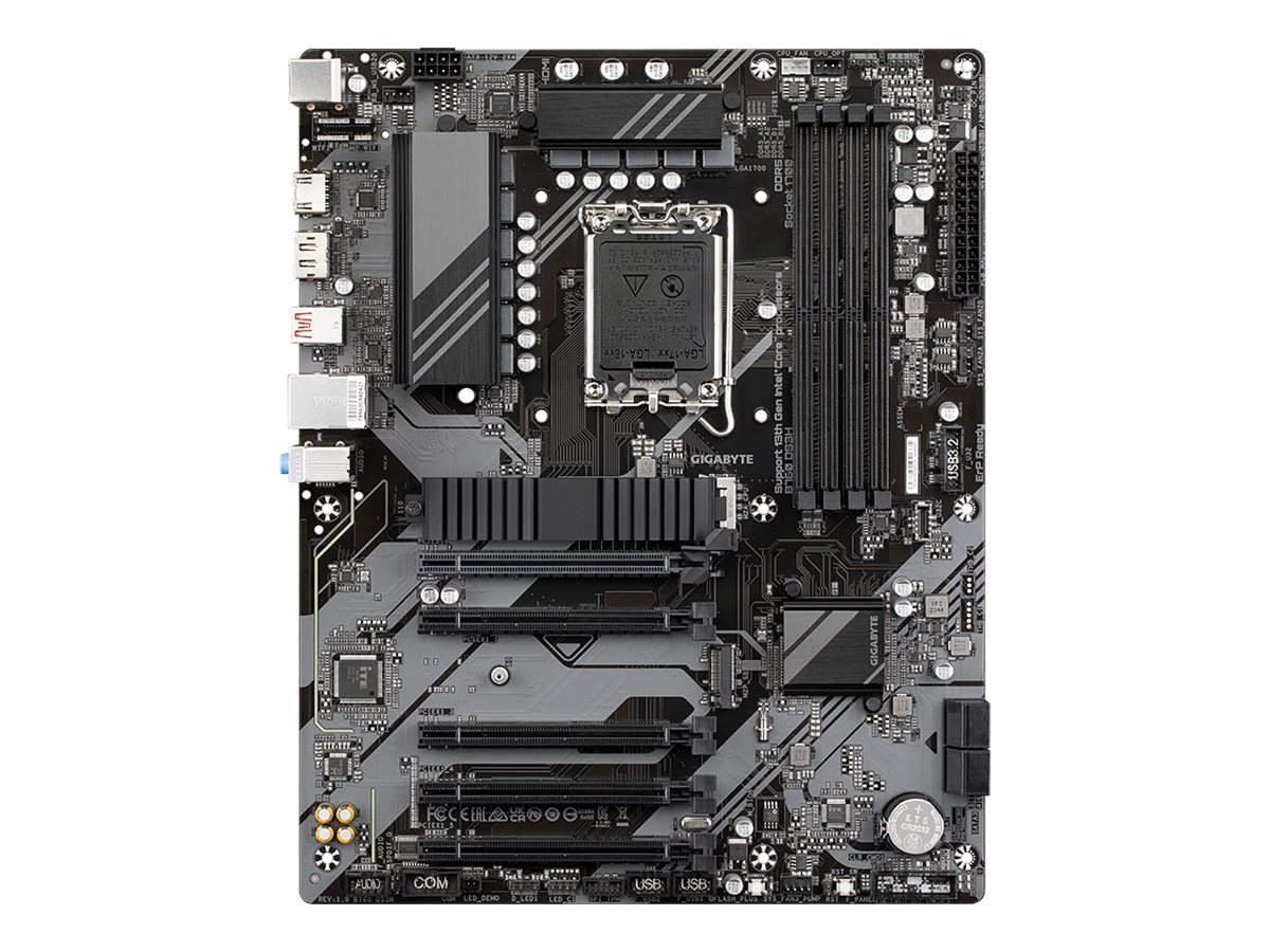 Pilt Gigabyte | B760 DS3H 1.0 M/B | Processor family Intel | Processor socket  LGA1700 | DDR5 DIMM | Memory slots 4 | Supported hard disk drive interfaces 	SATA, M.2 | Number of SATA connectors 4 | Chipset Intel B760 Express | ATX