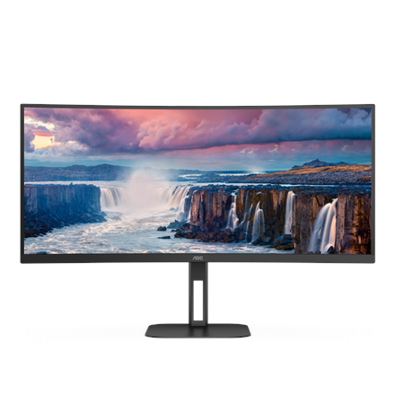 Pilt AOC | 3440 x 1440 | Curved Monitor | CU34V5C/BK | 34 " | VA | WQHD | 21:9 | 100 Hz | 4 ms | 300 cd/m² | HDMI ports quantity 1