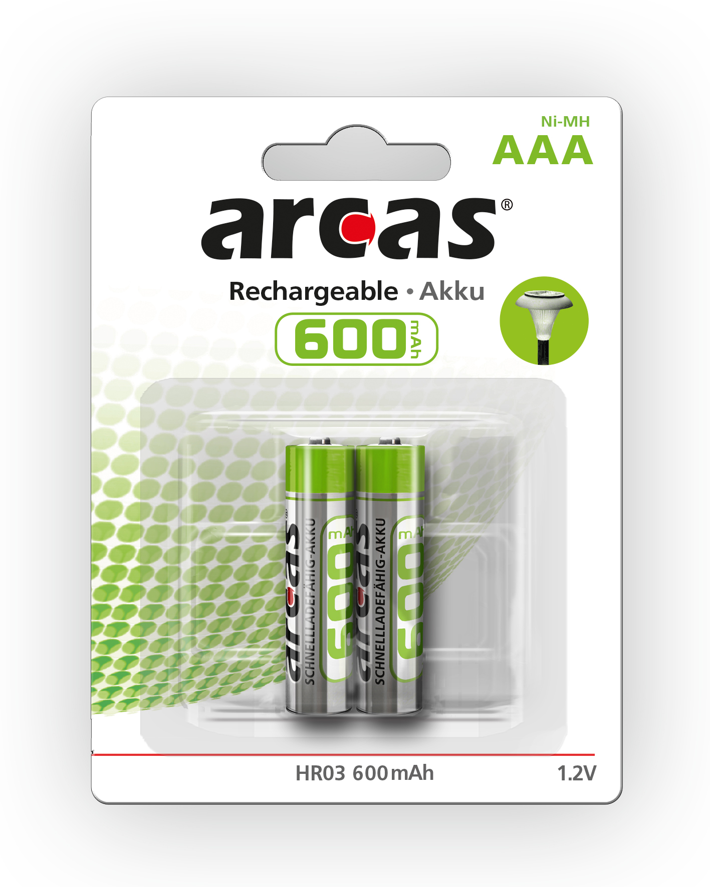 Pilt ARCAS NI-MH R03 MICRO AAA 600mA BP2 | Arcas